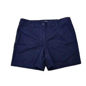 Ann Taylor Loft Shorts Navy Blue Solid 6 Inch Inseam Classic Size 10‎